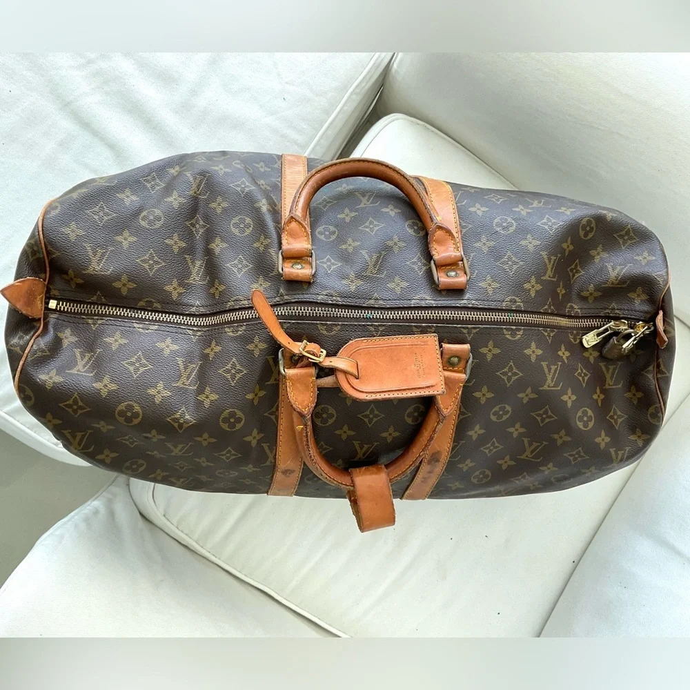 Authentic Louis Vuitton Keepall 55 Monogram Duffle Travel Bag Vintage